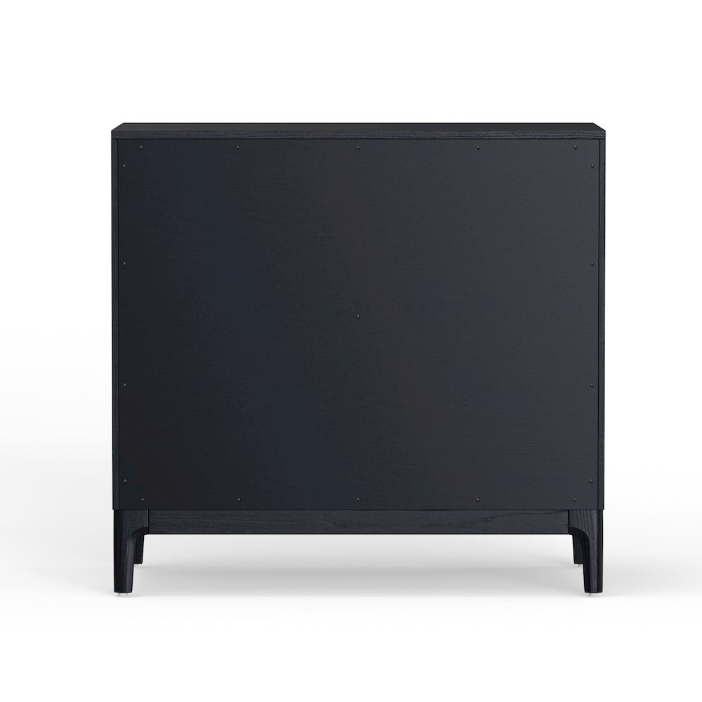 Vintage Black Accent Chest with Modern Design and Single Drawer, No Upholstery. Picture 6