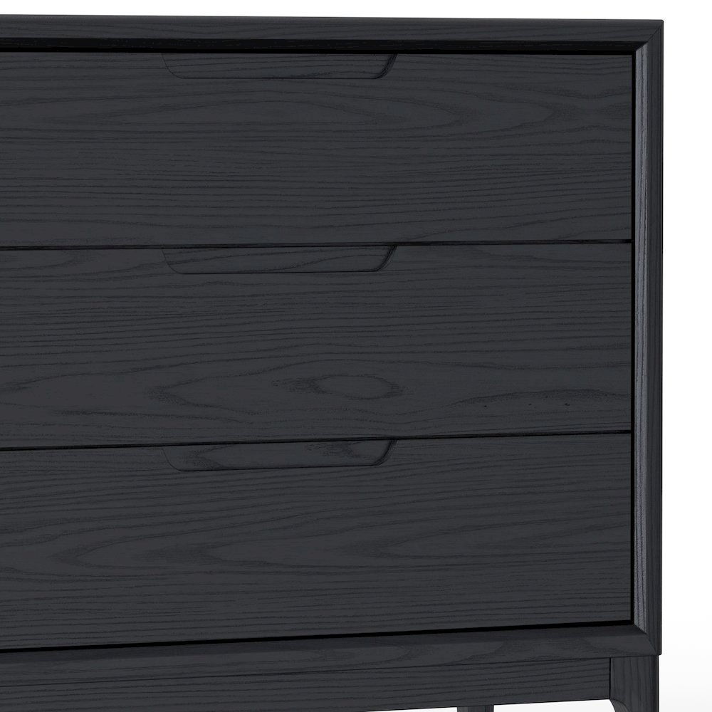 Vintage Black Accent Chest with Modern Design and Single Drawer, No Upholstery. Picture 7