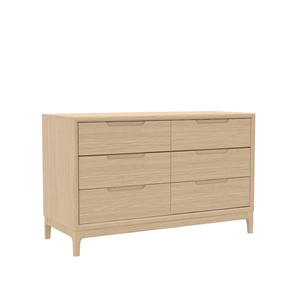 Light Oak Modern Bedroom Dresser with Spacious Drawers and Sturdy Design. Picture 1