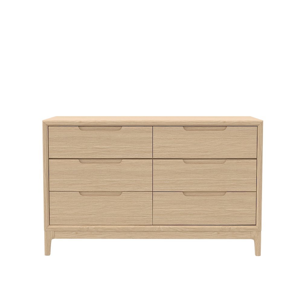 Light Oak Modern Bedroom Dresser with Spacious Drawers and Sturdy Design. Picture 4