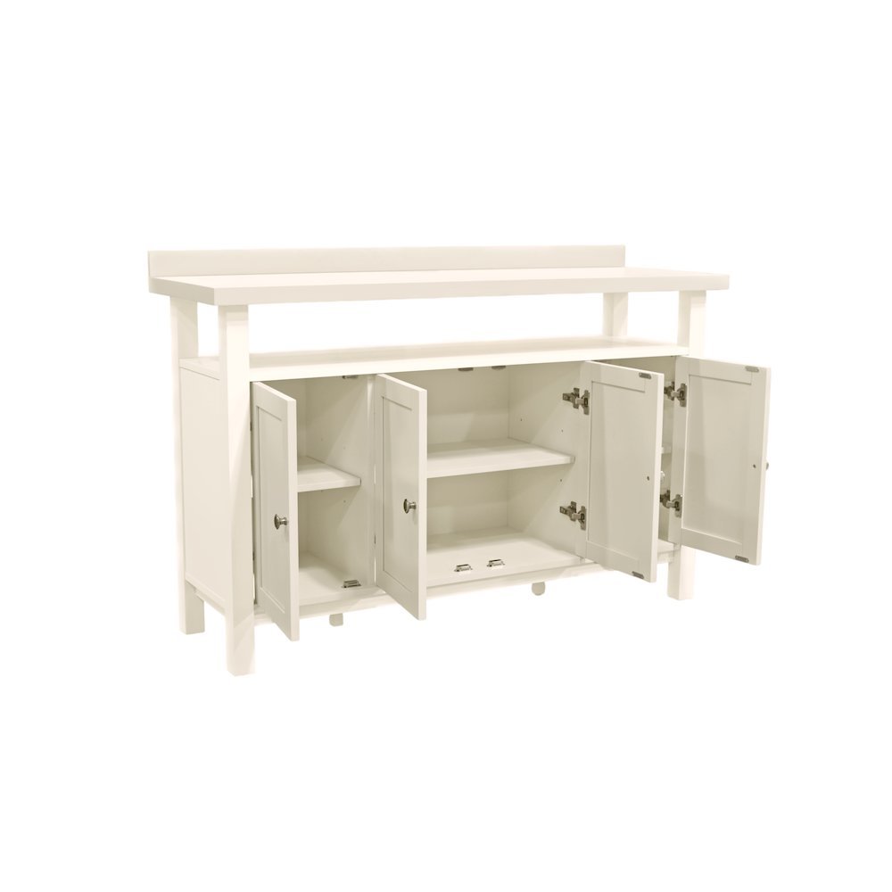 Sideboard with Open Shelf Modern Farmhouse Style Sturdy Storage. Picture 6