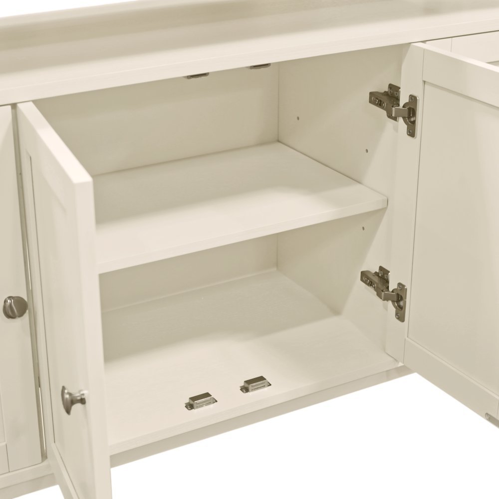 Sideboard with Open Shelf Modern Farmhouse Style Sturdy Storage. Picture 7