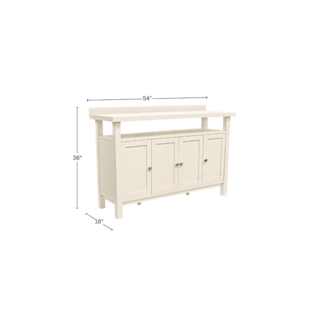 Sideboard with Open Shelf Modern Farmhouse Style Sturdy Storage. Picture 8