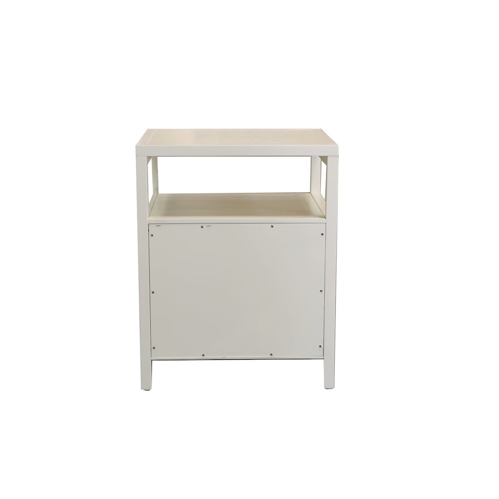 End Table with Drawer Modern Farmhouse Style Solid Wood Design. Picture 7