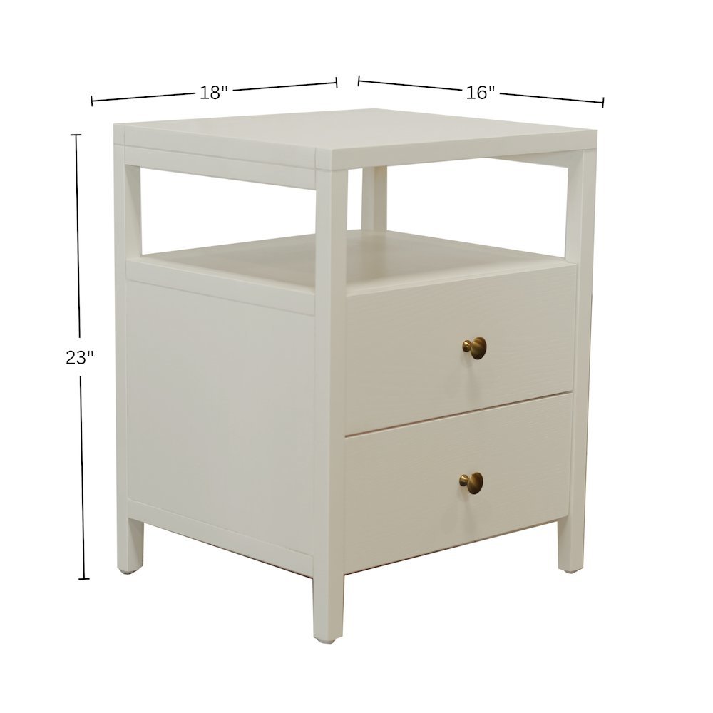 End Table with Drawer Modern Farmhouse Style Solid Wood Design. Picture 8