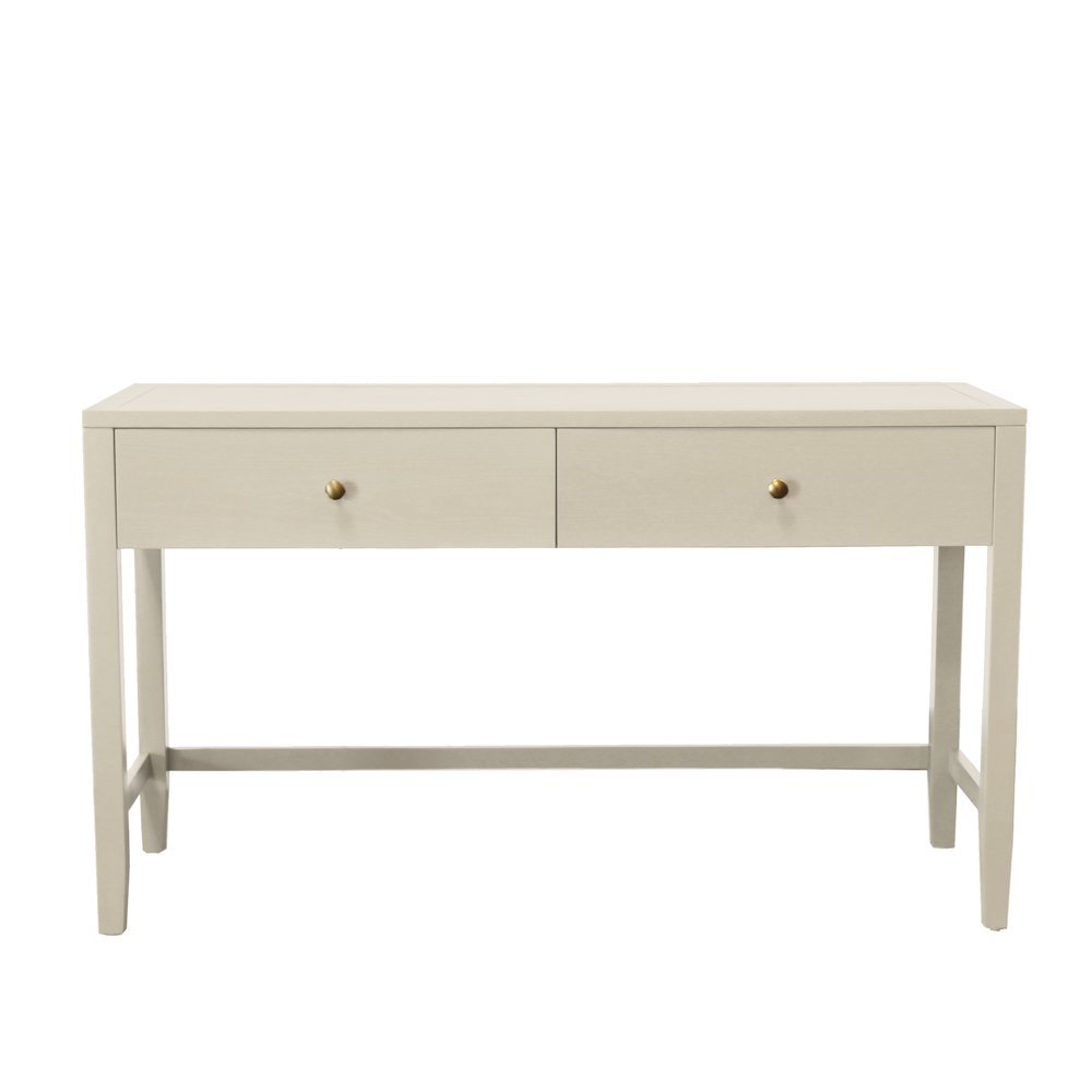 Writing Desk with Drawer Modern Farmhouse Style Solid Wood Surface. Picture 1