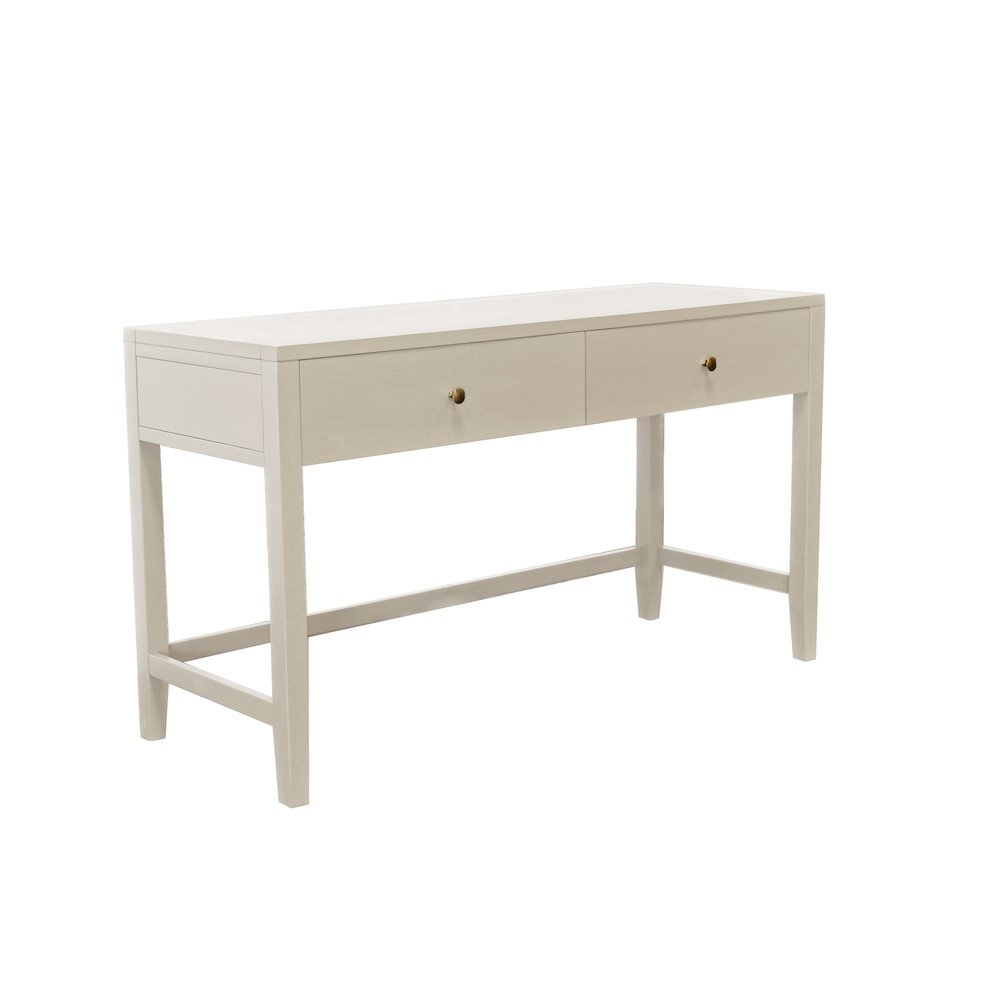 Writing Desk with Drawer Modern Farmhouse Style Solid Wood Surface. Picture 4