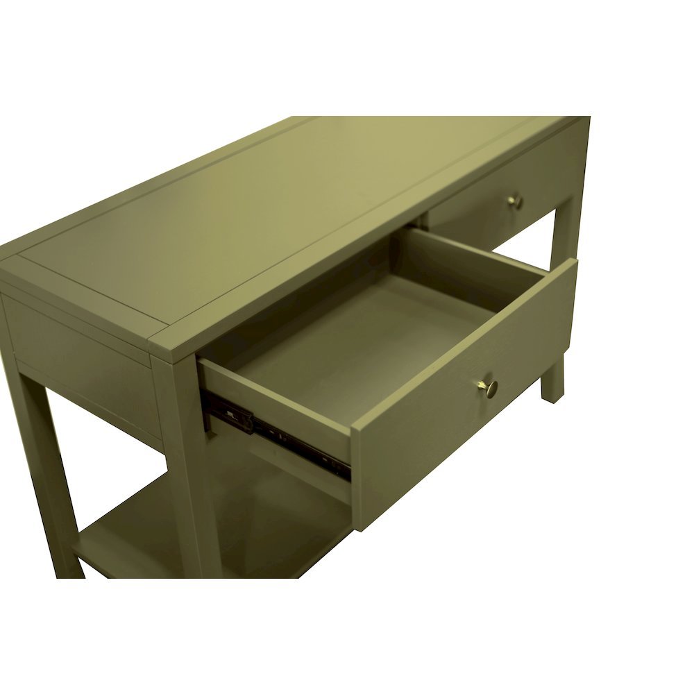 Console Table with Drawer Modern Farmhouse Style Single Piece. Picture 5