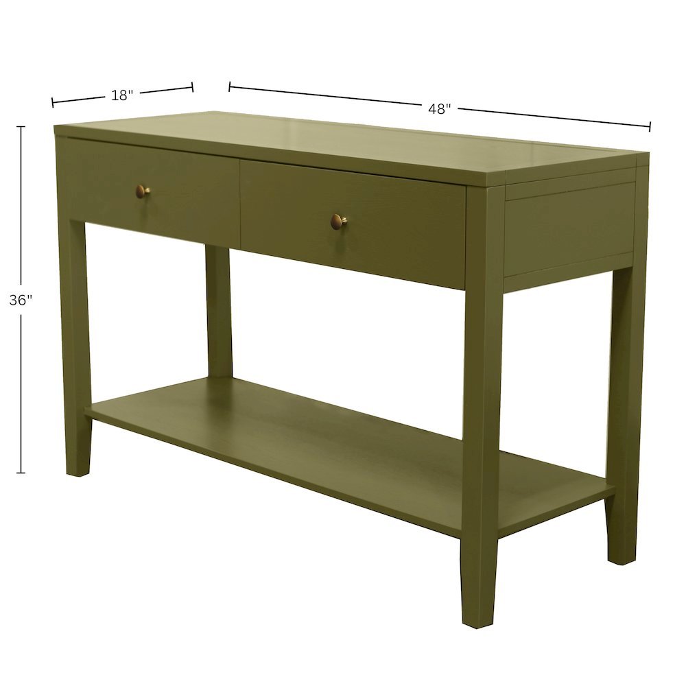 Console Table with Drawer Modern Farmhouse Style Single Piece. Picture 7