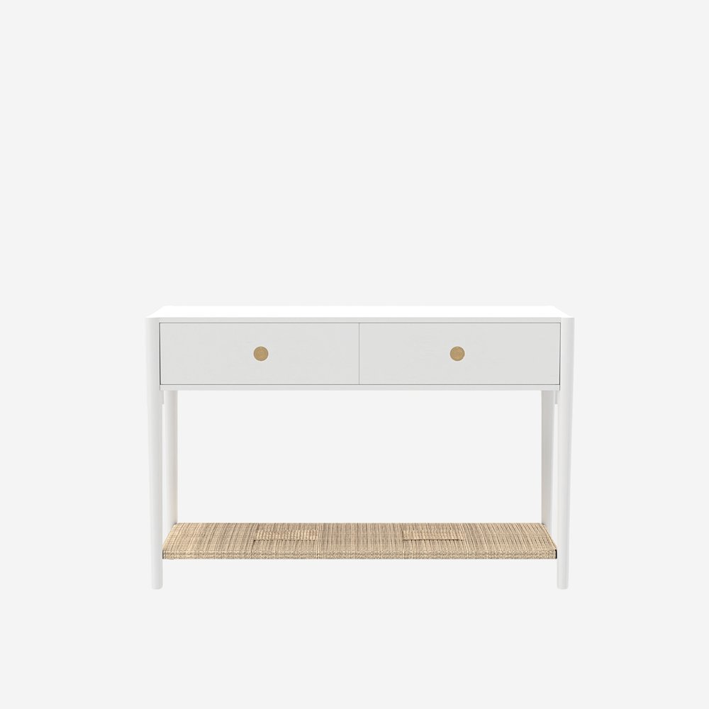 Console Table with Drawer and Open Shelf Modern Design. Picture 4
