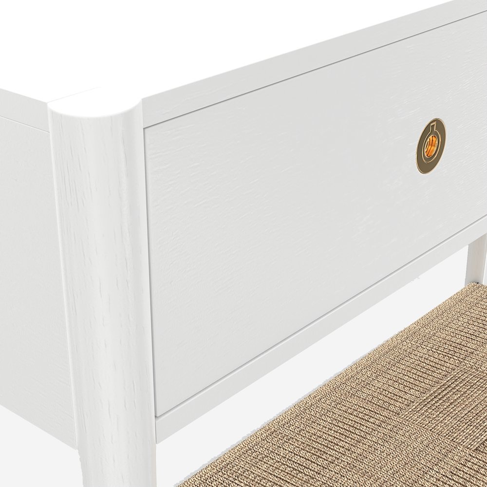 Console Table with Drawer and Open Shelf Modern Design. Picture 7
