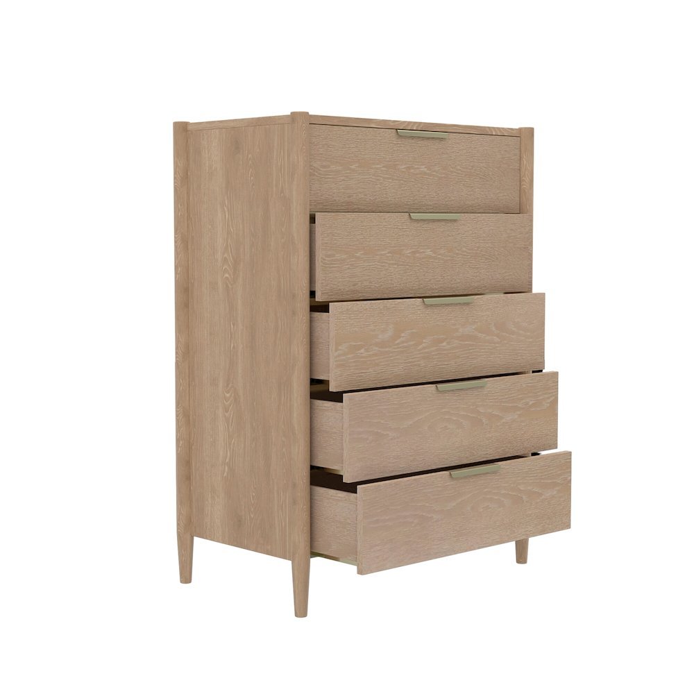 Light Wood Accent Chest with Modern Contemporary Design and Spacious Drawer. Picture 7