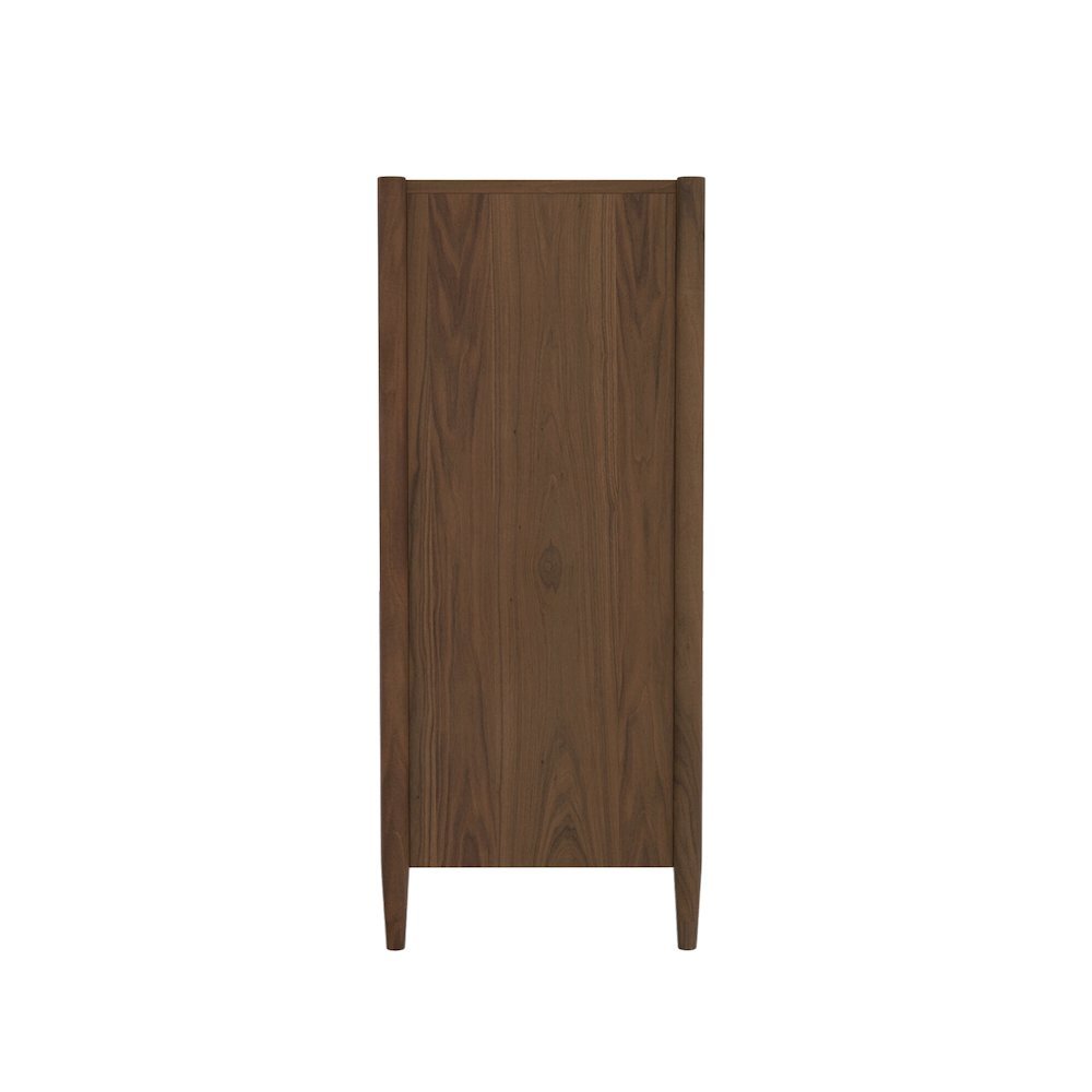 Walnut Accent Chest with Modern Contemporary Design and Spacious Drawer. Picture 5