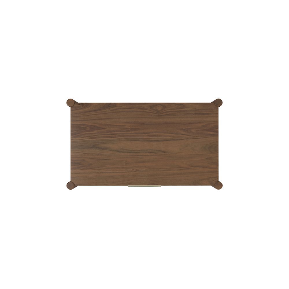 Walnut Accent Chest with Modern Contemporary Design and Spacious Drawer. Picture 7