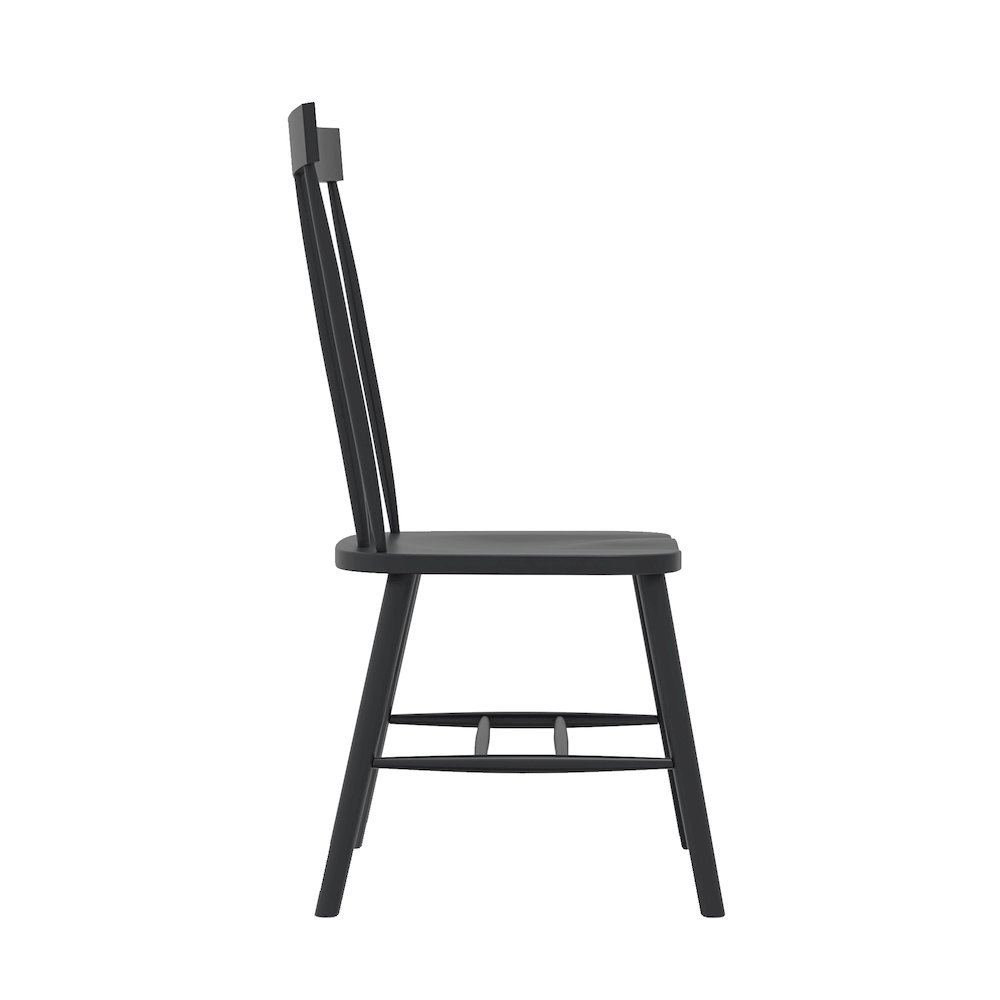 Black Side Chair Modern Farmhouse Design with Comfortable Seating. Picture 5