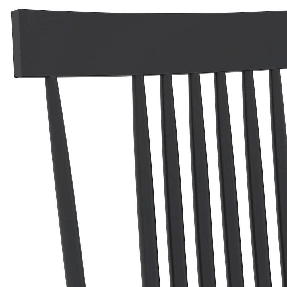 Black Side Chair Modern Farmhouse Design with Comfortable Seating. Picture 7