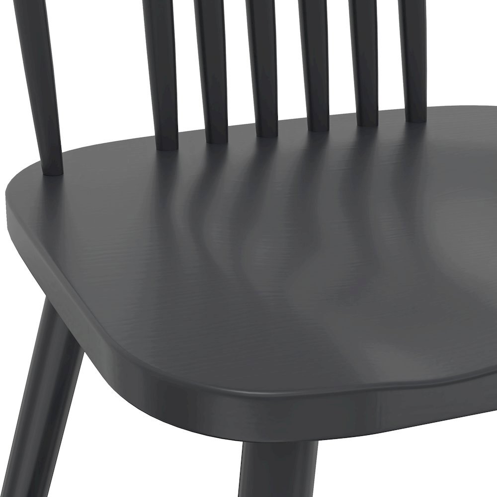 Black Side Chair Modern Farmhouse Design with Comfortable Seating. Picture 8