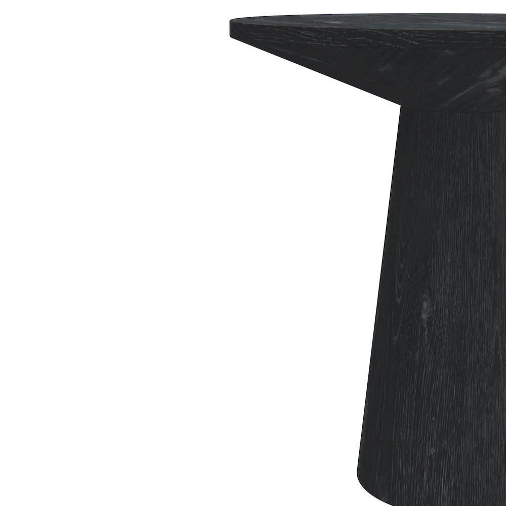 Black Modern End Table with Single Piece Design and Coffee Table Style. Picture 7