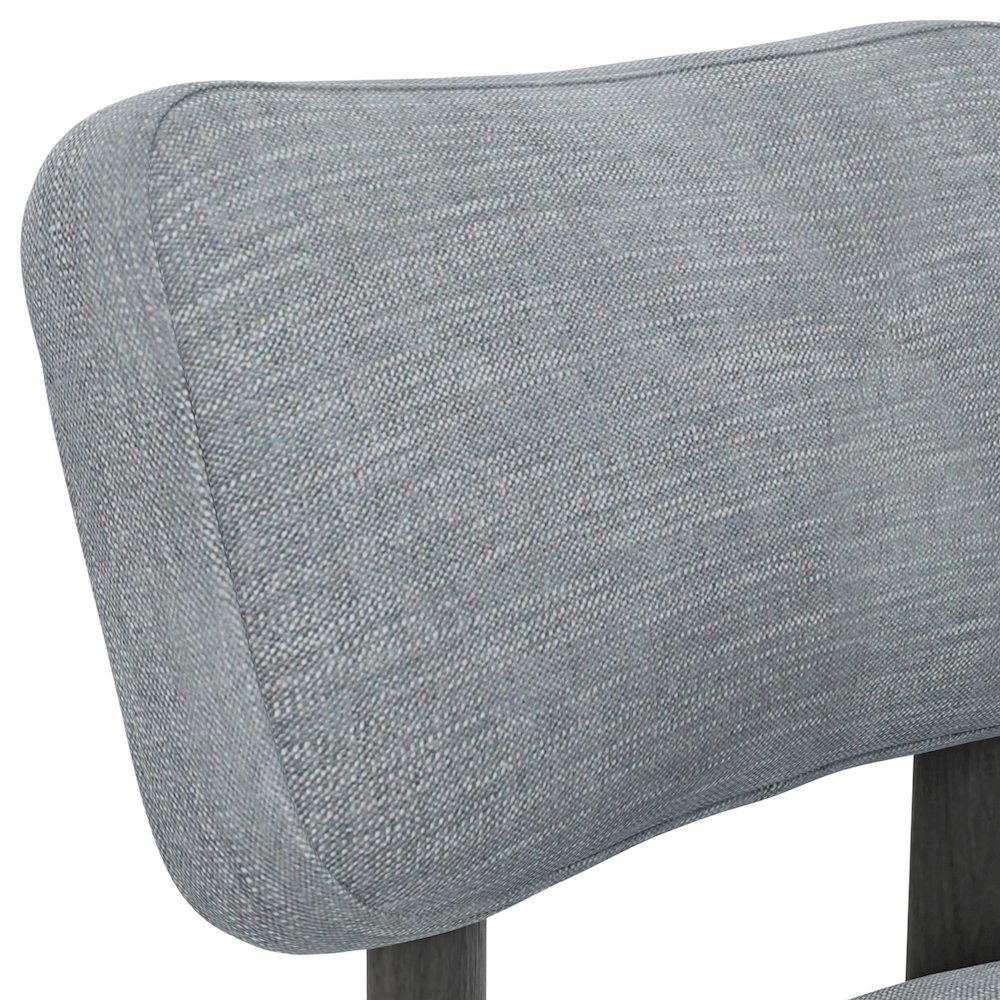 Black Upholstered Side Chairs Set of 2 with Modern Design. Picture 7