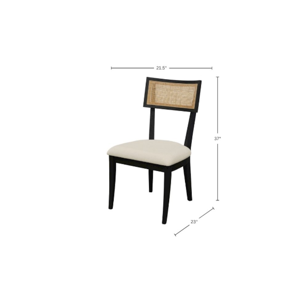 Transitional Upholstered Side Chairs Set of 2 with Cushioned Seats. Picture 8