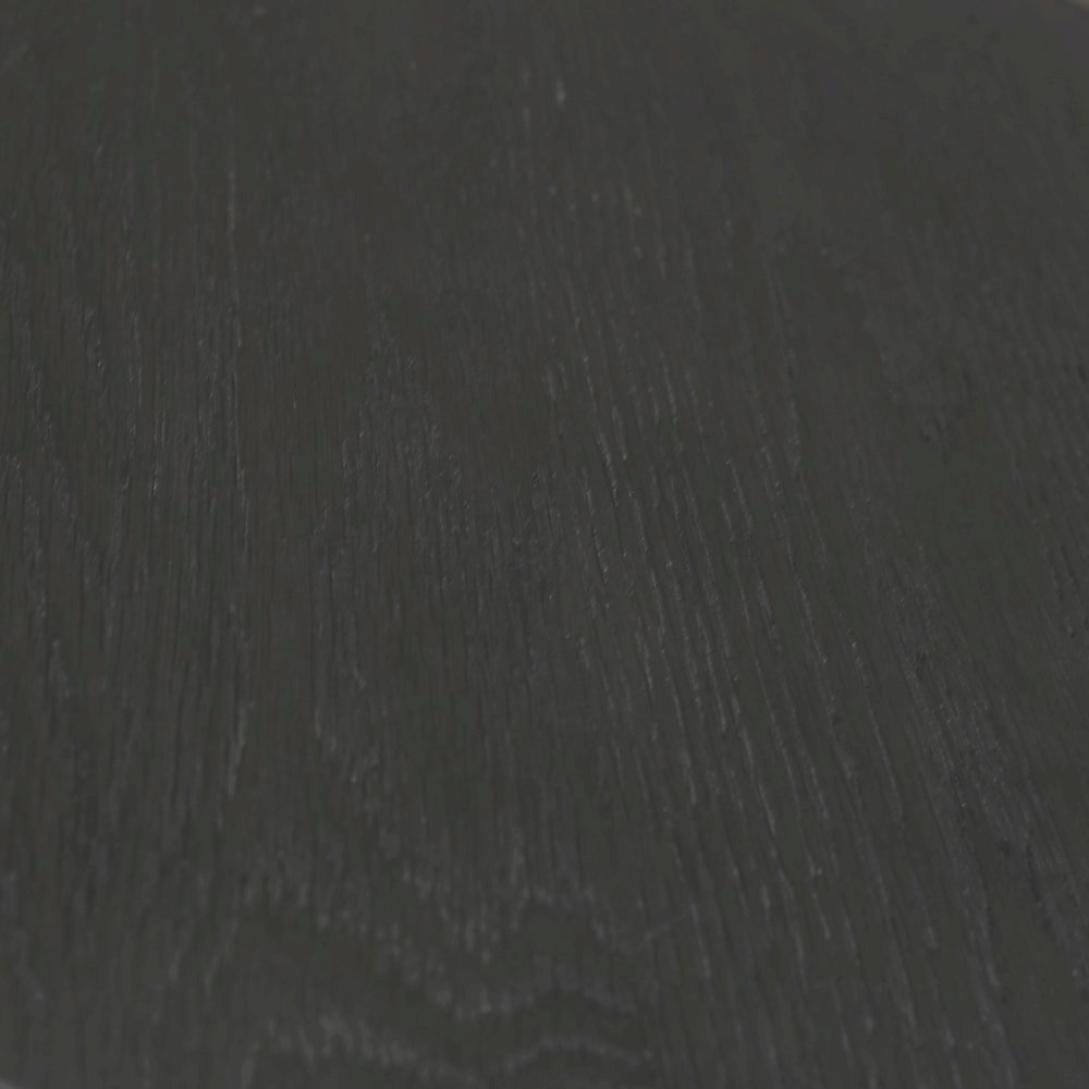 Black Round End Table with Modern Design and Thick Tabletop. Picture 7
