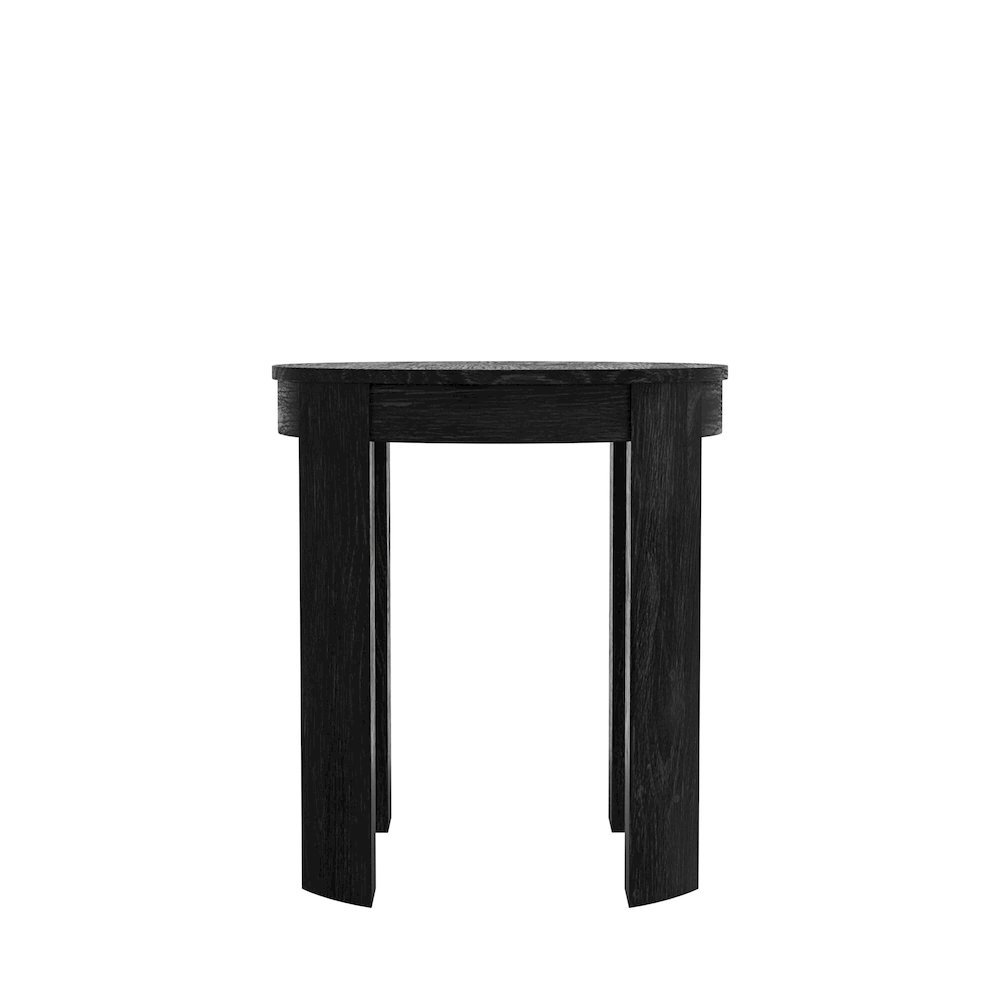 Black Round End Table with Transitional Design and Sturdy Construction. Picture 4