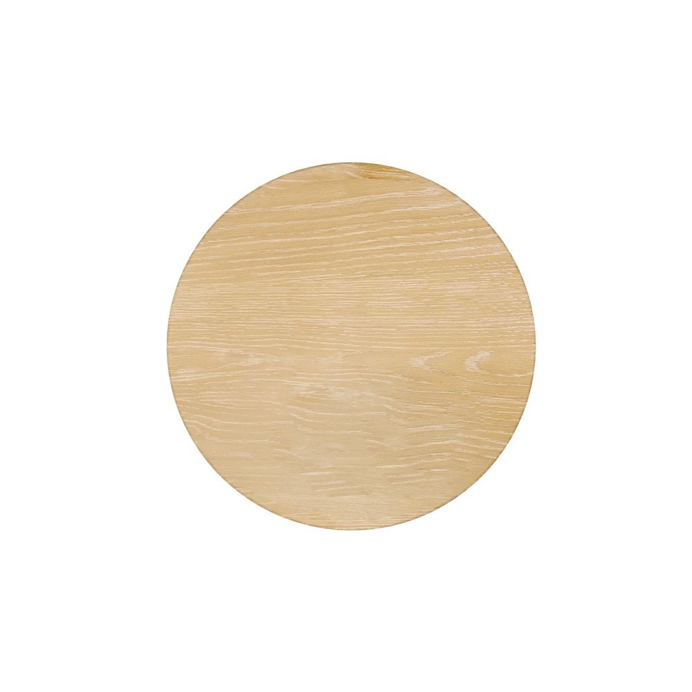 Round End Table, Light Wood Finish, Transitional Style, Single Piece. Picture 6