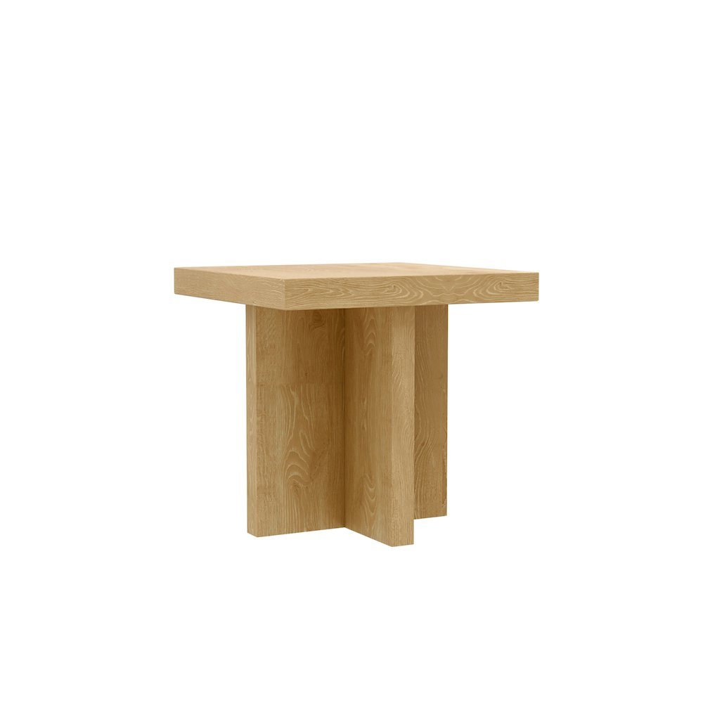 Nature-Inspired Finish End Table with Modern Rustic Style and Sturdy Build. Picture 1