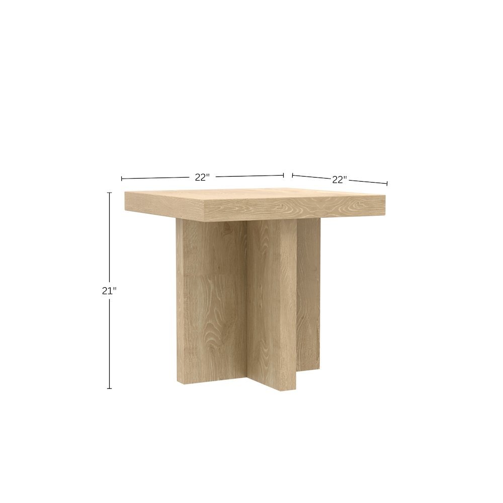 Nature-Inspired Finish End Table with Modern Rustic Style and Sturdy Build. Picture 8
