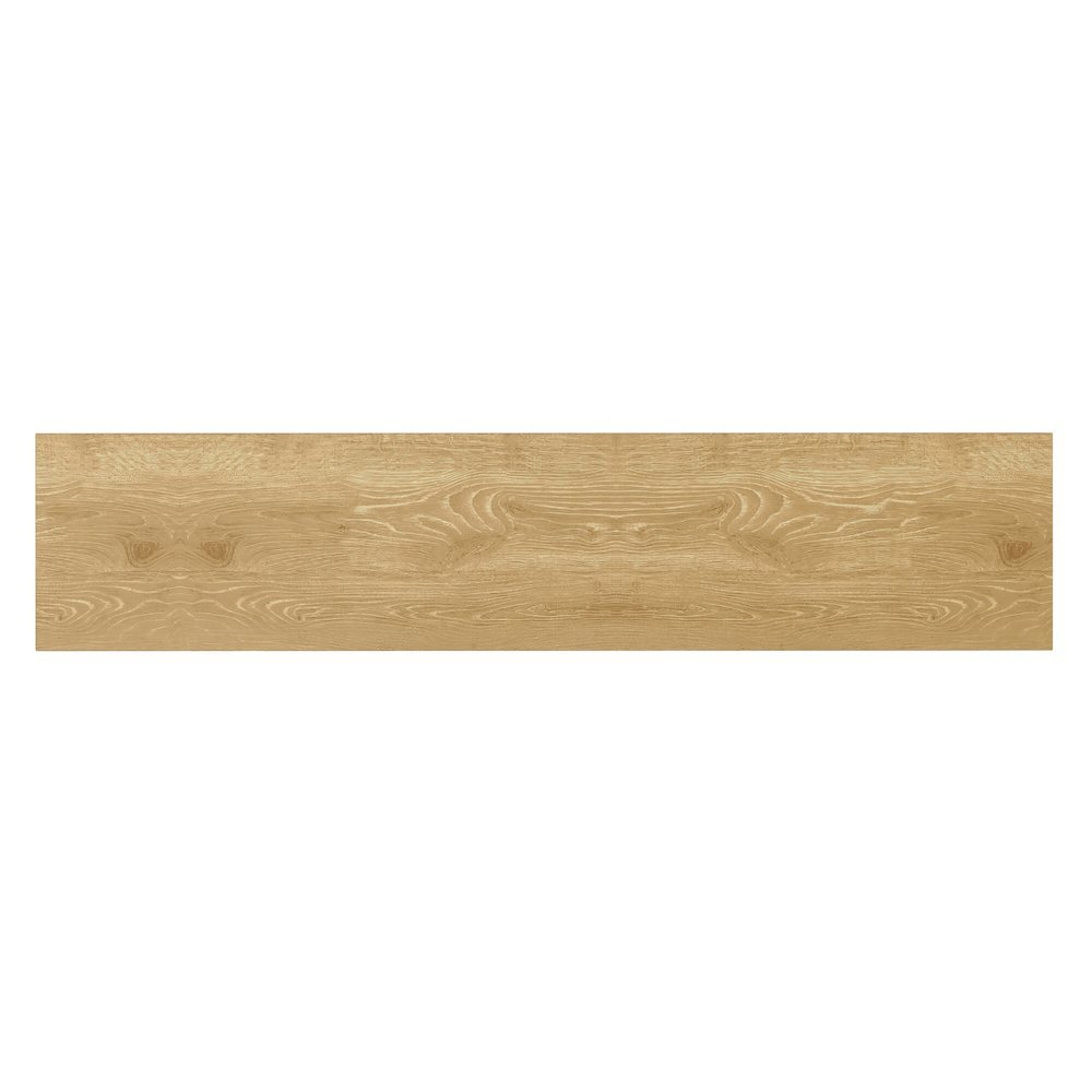 Console Table Warm Wood Finish Modern Rustic Design Single Piece Stand. Picture 6