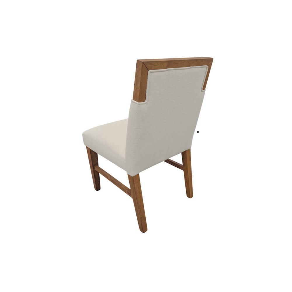 Modern Rustic Oak Side Chairs Set of 2 with Upholstered Seats and Durable Frame. Picture 5