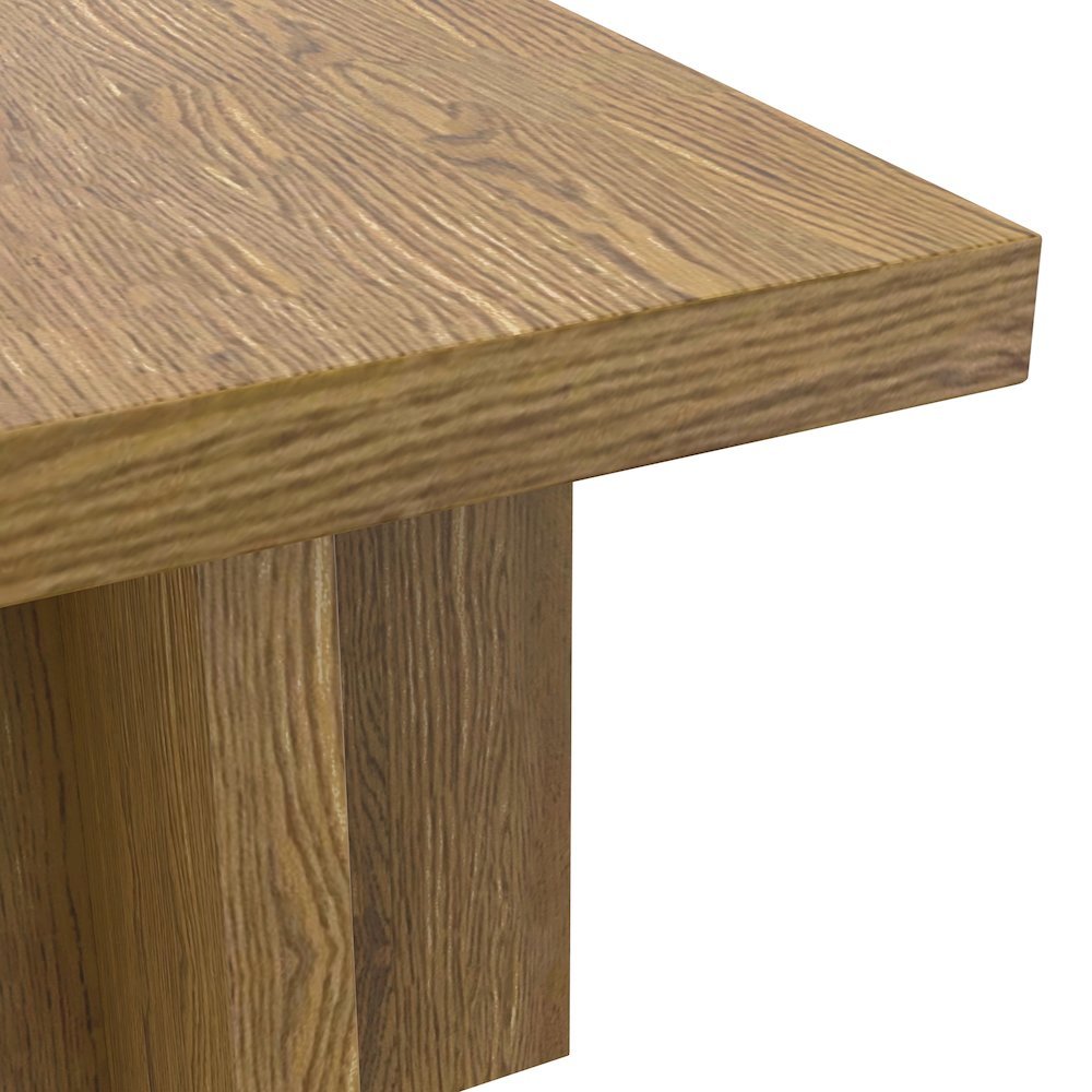 Oak End Table with Modern Rustic Design and Sturdy Wood Construction. Picture 6