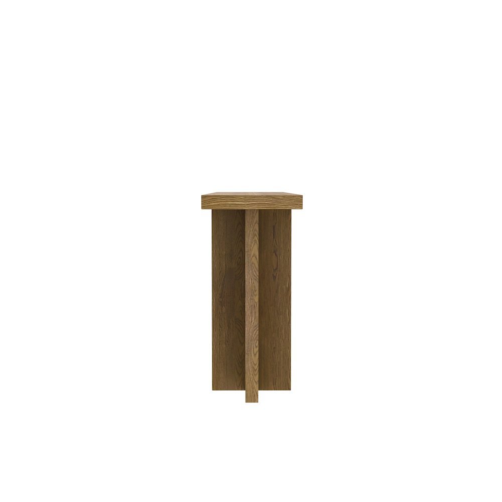 Oak Console Table Modern Rustic Design with Sturdy Construction. Picture 5