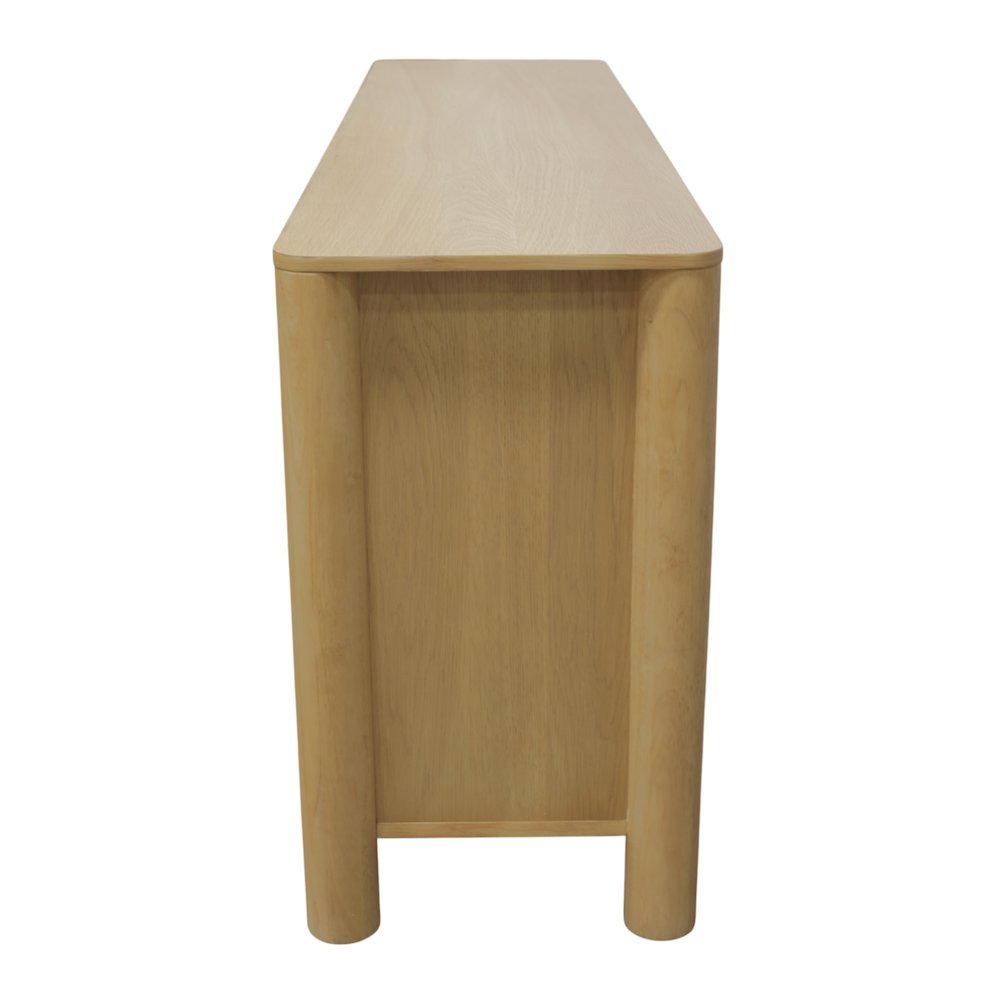 Light Oak Sideboard with Modern Design and Spacious Interior Shelf Storage. Picture 7