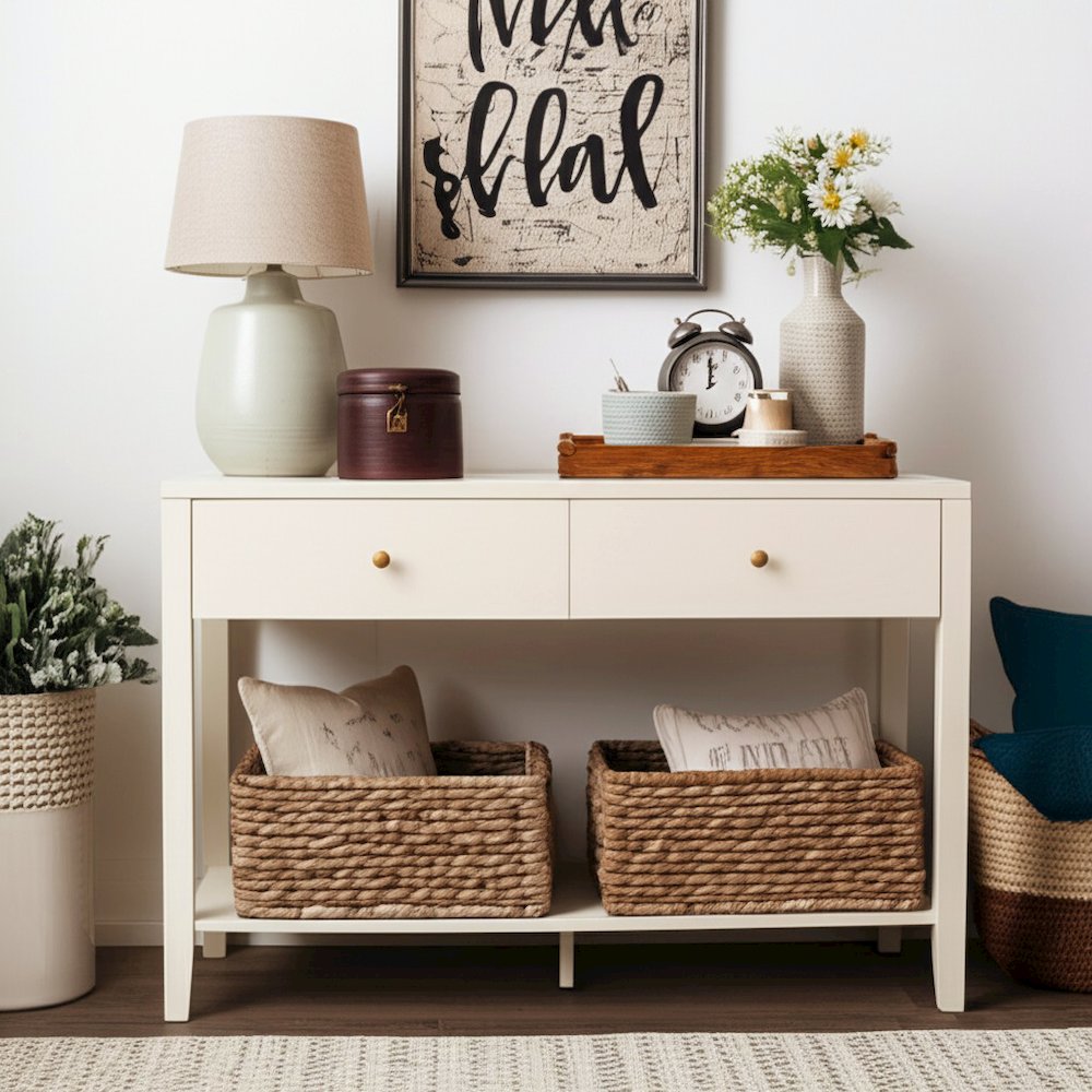 Avery Console Table, Coconut Milk. Picture 2