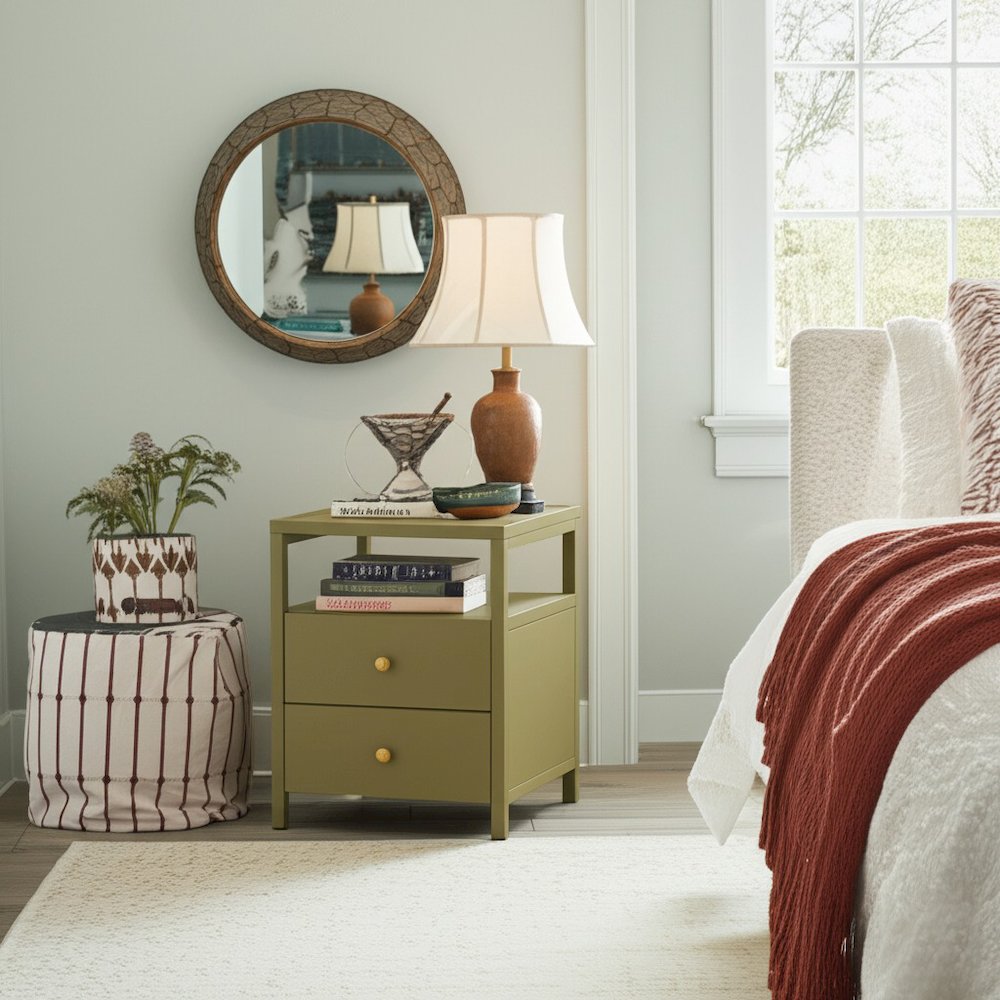 Avery End Table, Olive Green. Picture 2