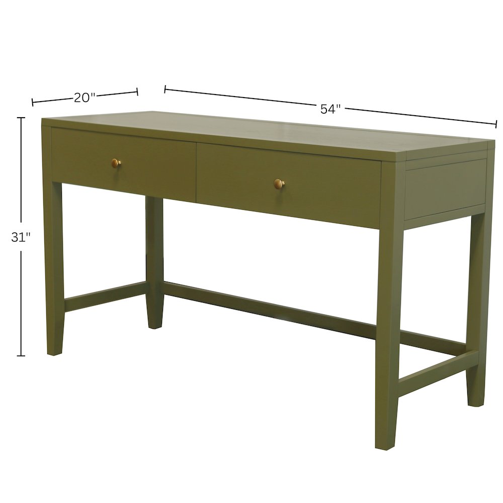 Avery Writing Desk, Olive Green. Picture 4