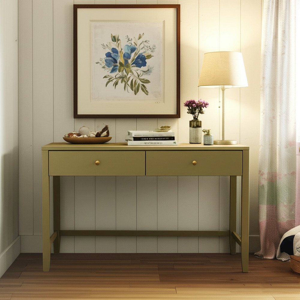 Avery Writing Desk, Olive Green. Picture 2