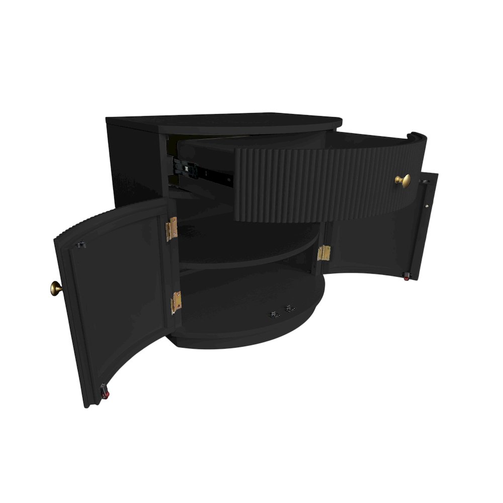 Olivia Nightstand, Black. Picture 7