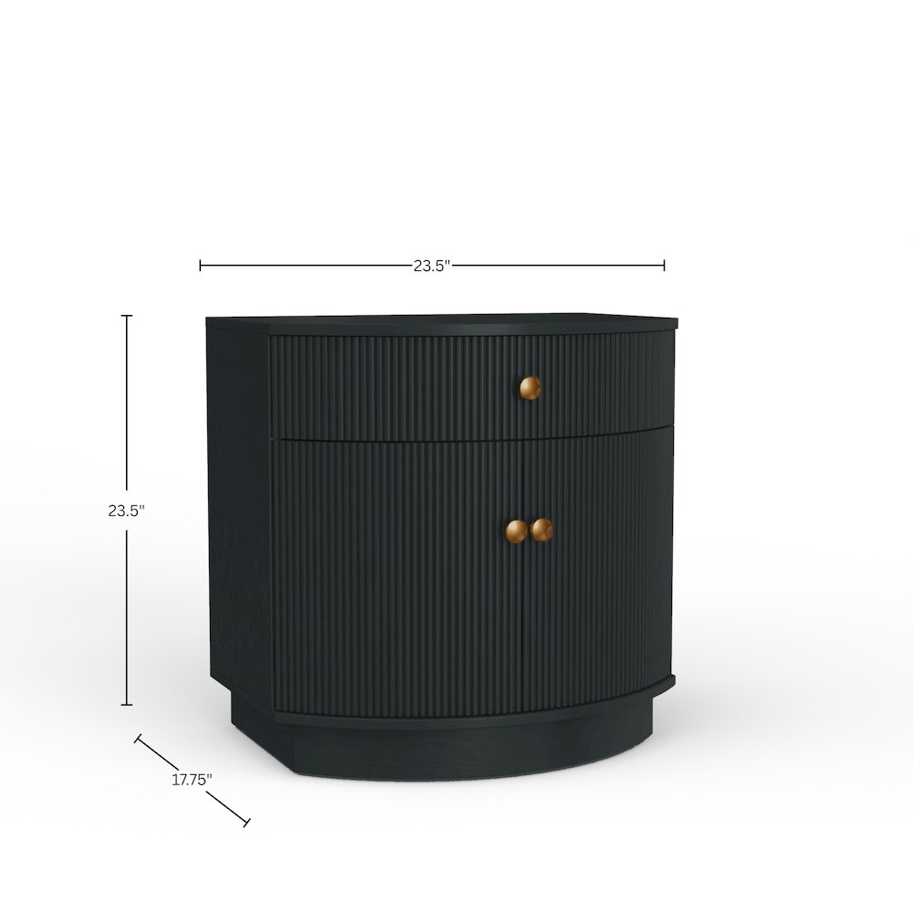 Olivia Nightstand, Black. Picture 1