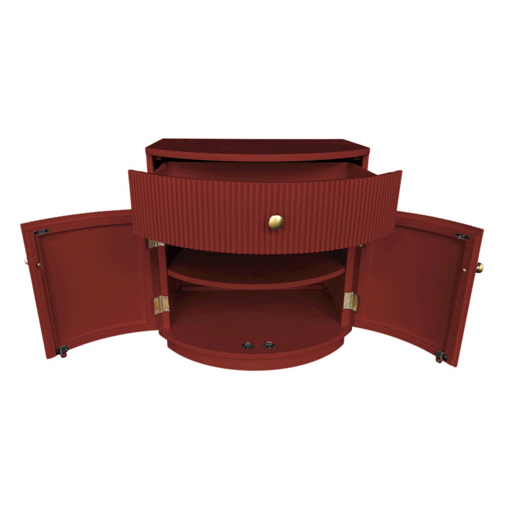 Olivia Nightstand, Burgundy. Picture 8
