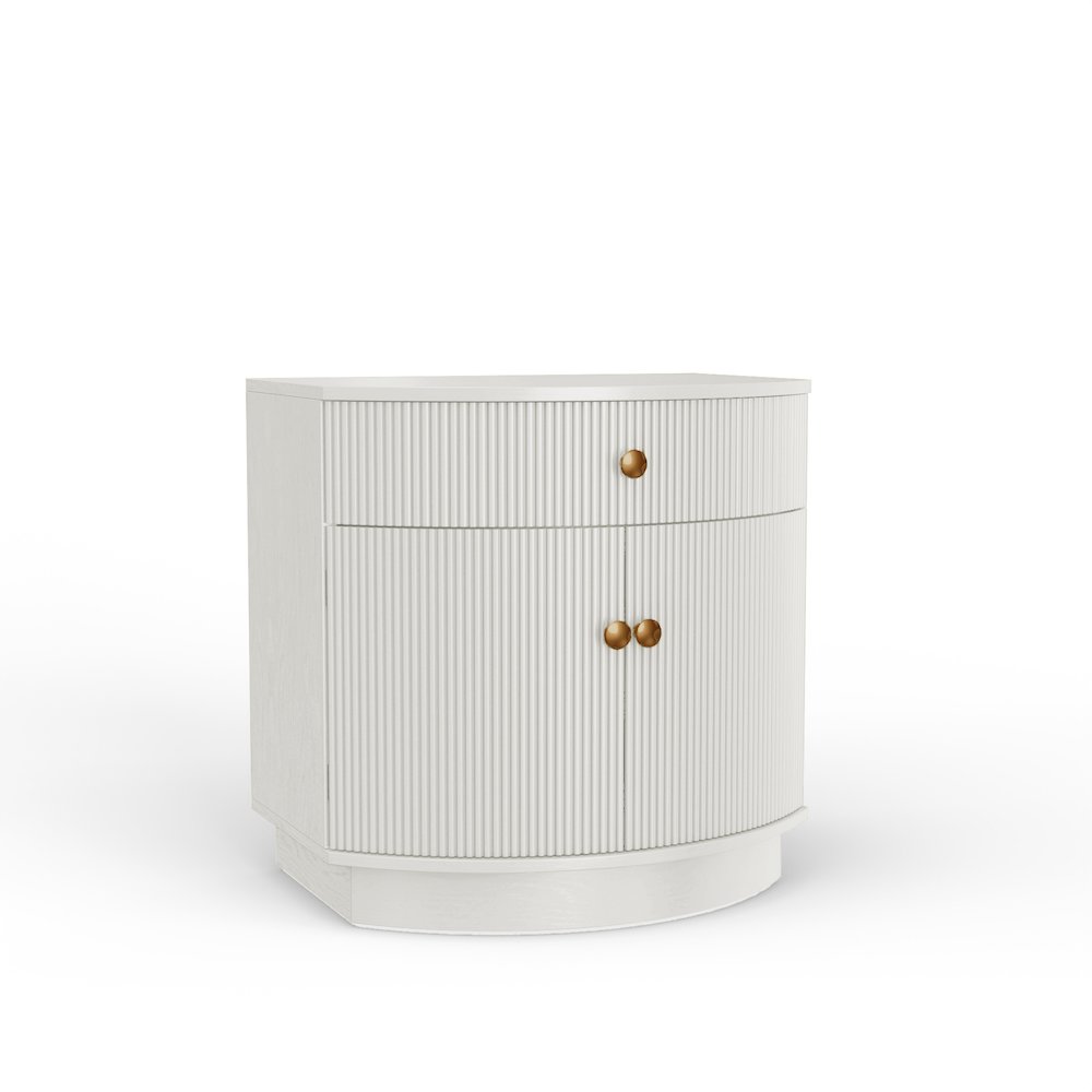 Olivia Nightstand, Coconut Milk. Picture 1