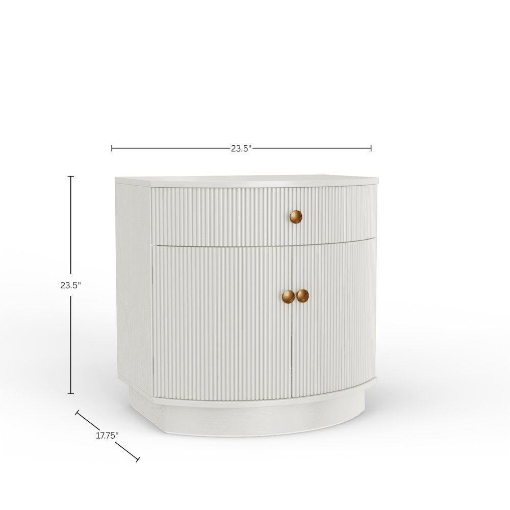 Olivia Nightstand, Coconut Milk. Picture 2