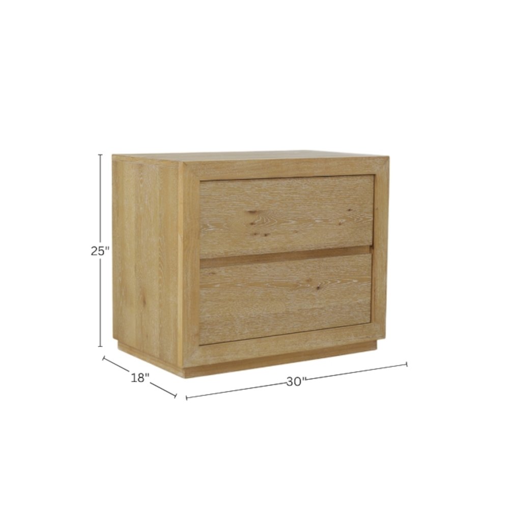 Harper Two Drawer Nightstand. Picture 1