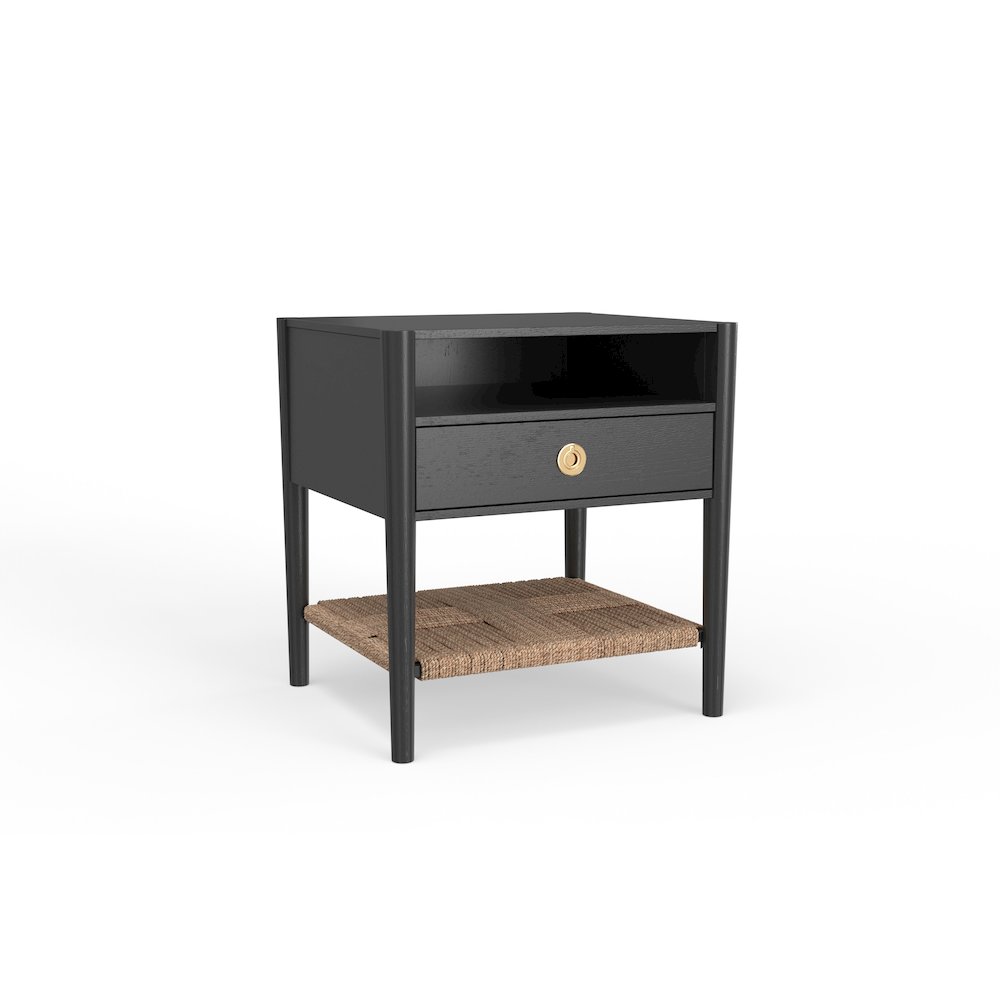Cleo Nightstand, Charcoal Gray. Picture 4