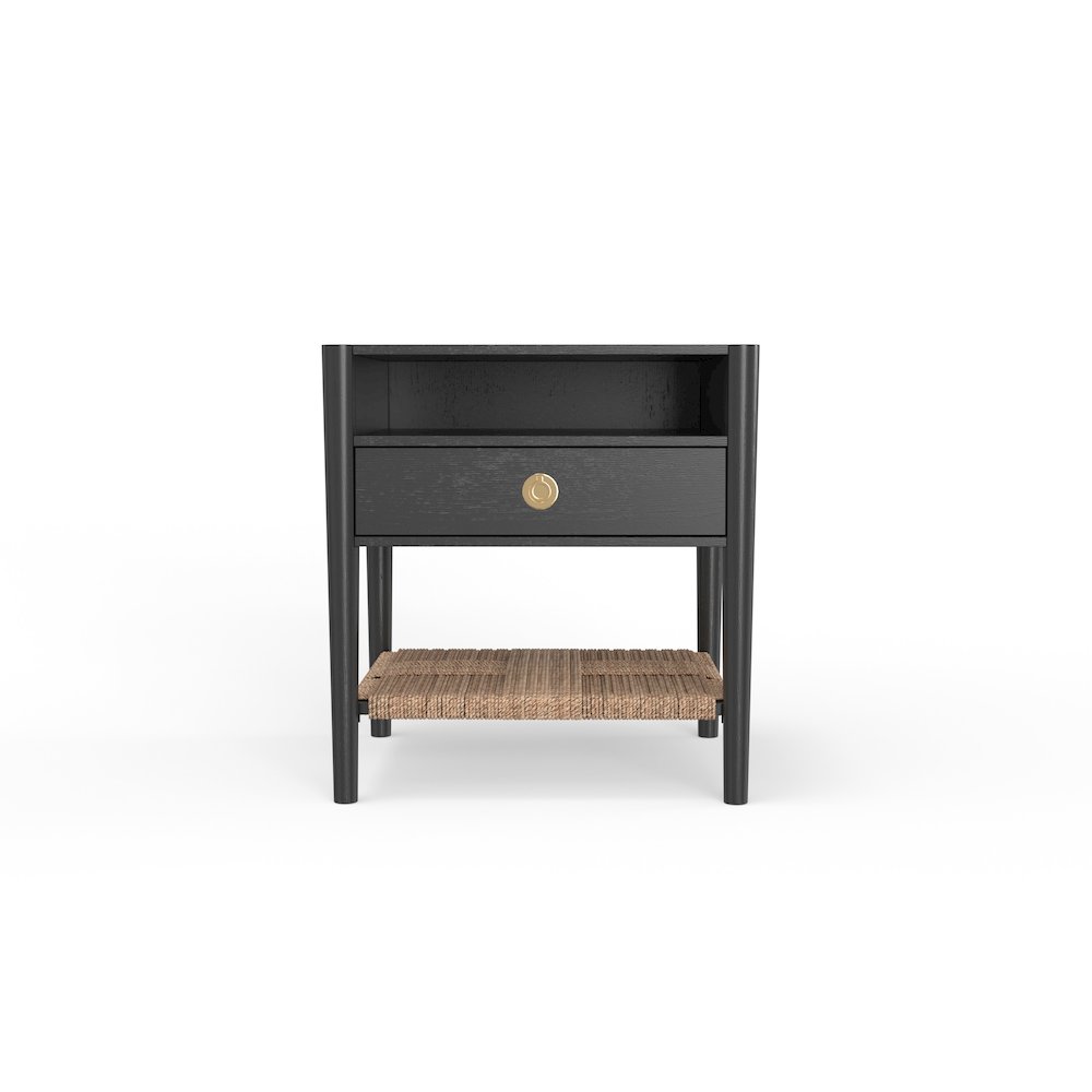 Cleo Nightstand, Charcoal Gray. Picture 1