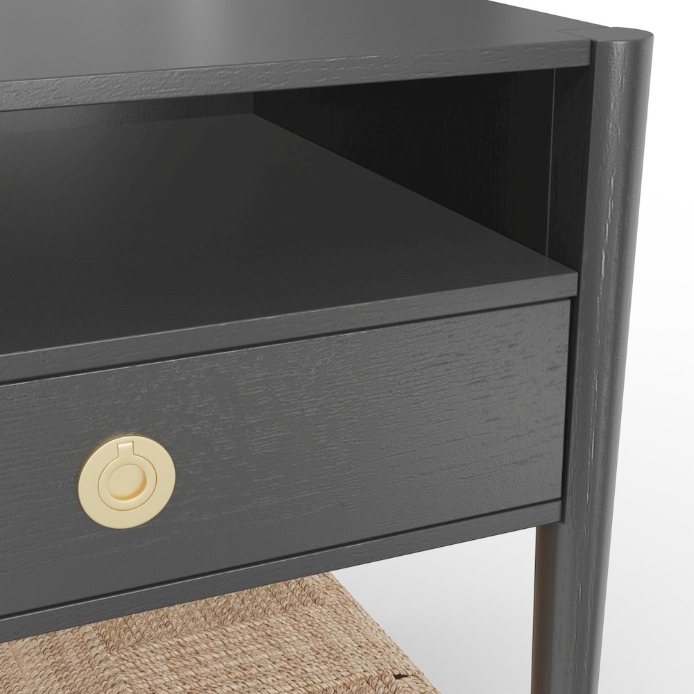 Cleo Nightstand, Charcoal Gray. Picture 7