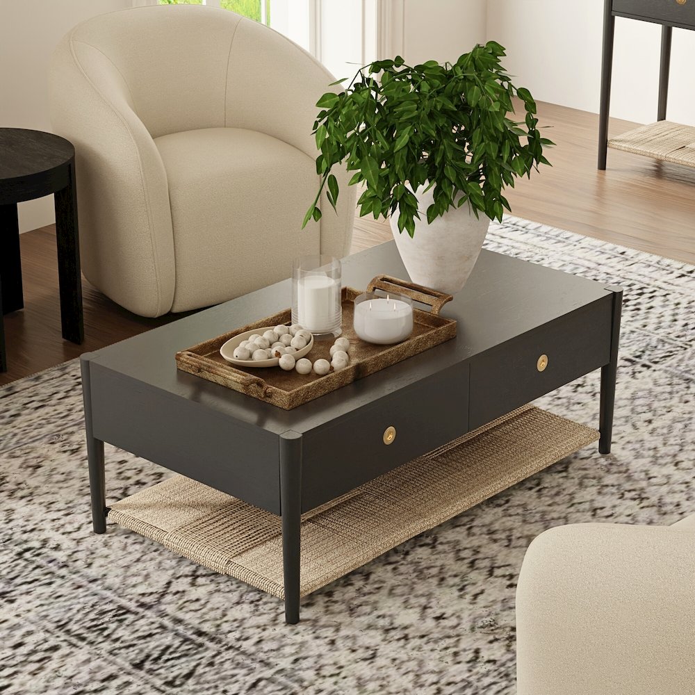 Cleo Coffee Table, Charcoal Gray. Picture 7