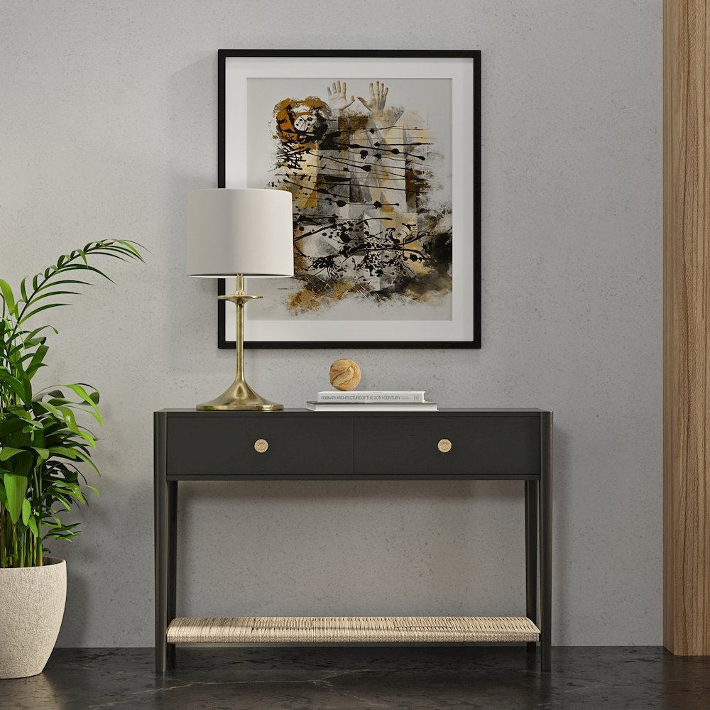 Cleo Console Table, Charcoal Gray. Picture 2