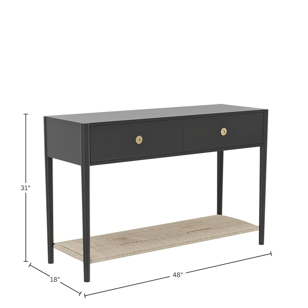 Cleo Console Table, Charcoal Gray. Picture 1